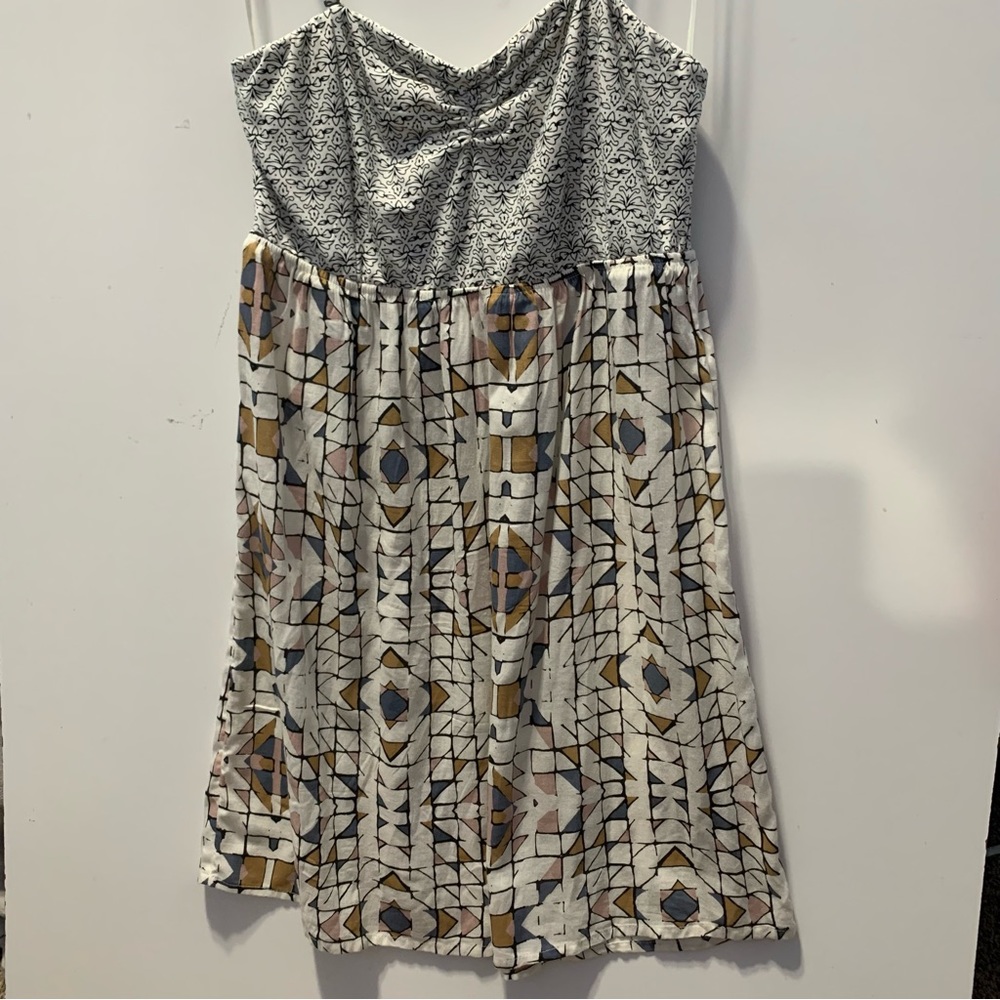 Roxy Silver White Midi Sundress